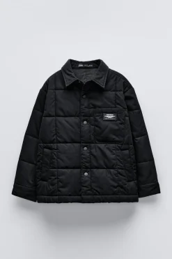 Niños ZARA 6 - 14 Años·Camisas / Sobrecamisas<SOBRECAMISA ACOLCHADA ETIQUETA