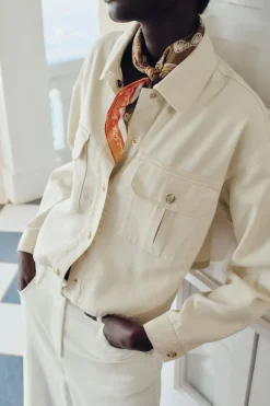 Hot SOBRECAMISA ALGODÓN Mujer Chaquetas / Cazadoras