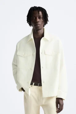 Outlet SOBRECAMISA ALGODÓN - LINO Hombre Sobrecamisas