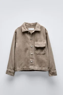 Niños ZARA 6 - 14 Años·Camisas / Sobrecamisas<SOBRECAMISA BOLSILLO