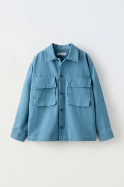 Niños ZARA 6 - 14 Años·Camisas / Sobrecamisas<SOBRECAMISA BOLSILLOS