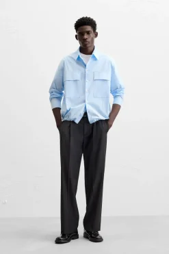 Hot SOBRECAMISA BOLSILLOS Hombre Sobrecamisas