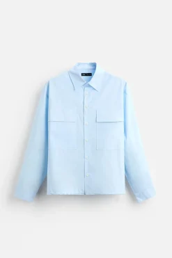 Hot SOBRECAMISA BOLSILLOS Hombre Sobrecamisas