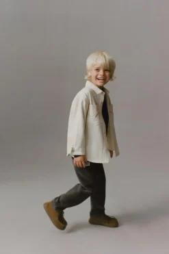 Niños ZARA 1½ - 6 Años·Camisas|1½ - 6 Años·Camisas / Sobrecamisas<SOBRECAMISA BOLSILLOS BORDADOS