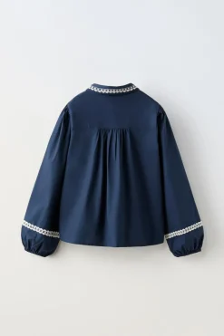 Niños ZARA 6 - 14 Años·Abrigos|6 - 14 Años·Total Look<SOBRECAMISA BORDADOS CONTRASTE