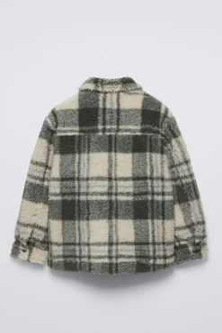 Niños ZARA 6 - 14 Años·Camisas / Sobrecamisas<SOBRECAMISA BORREGUILLO CUADROS