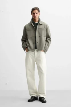 Clearance SOBRECAMISA BOXY FIT Hombre Sobrecamisas