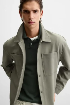 Clearance SOBRECAMISA BOXY FIT Hombre Sobrecamisas