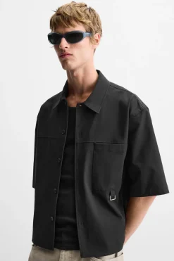 Hot SOBRECAMISA BOXY FIT BOLSILLO Hombre Sobrecamisas