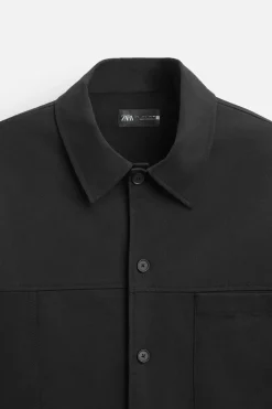 Hot SOBRECAMISA BOXY FIT BOLSILLO Hombre Sobrecamisas