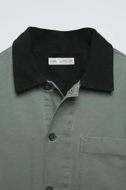 Niños ZARA 6 - 14 Años·Abrigos<SOBRECAMISA CANVAS