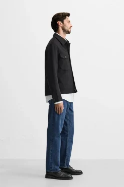 New SOBRECAMISA CON LANA Hombre Sobrecamisas