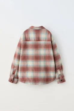 Niños ZARA 6 - 14 Años·Camisas / Sobrecamisas<SOBRECAMISA CUADROS ACOLCHADA