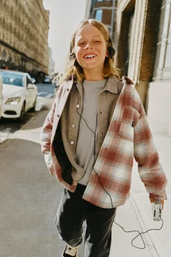 Niños ZARA 6 - 14 Años·Camisas / Sobrecamisas<SOBRECAMISA CUADROS ACOLCHADA