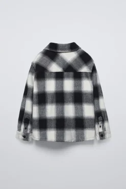 Niños ZARA 6 - 14 Años·Camisas / Sobrecamisas<SOBRECAMISA CUADROS BOLSILLO