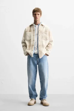 Outlet SOBRECAMISA CUADROS BOLSILLOS Hombre Sobrecamisas