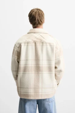 Outlet SOBRECAMISA CUADROS BOLSILLOS Hombre Sobrecamisas