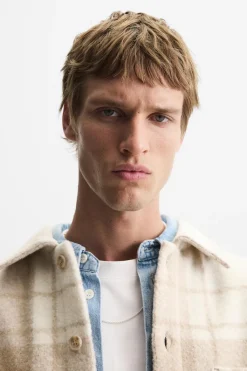 Outlet SOBRECAMISA CUADROS BOLSILLOS Hombre Sobrecamisas