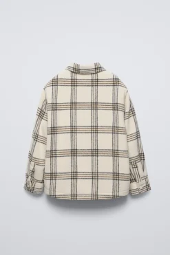 Niños ZARA 6 - 14 Años·Camisas / Sobrecamisas<SOBRECAMISA CUADROS BORREGUILLO