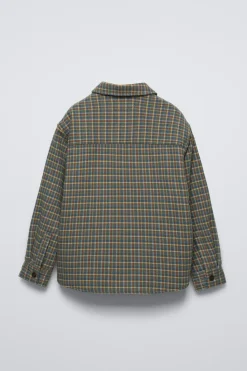 Niños ZARA 6 - 14 Años·Camisas / Sobrecamisas<SOBRECAMISA CUADROS BORREGUILLO