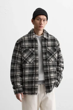 Sale SOBRECAMISA CUADROS BORREGUILLO Hombre Sobrecamisas