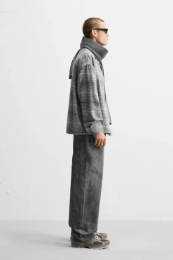 New SOBRECAMISA CUADROS EFECTO LAVADO Hombre Sobrecamisas