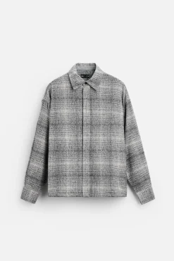 New SOBRECAMISA CUADROS EFECTO LAVADO Hombre Sobrecamisas