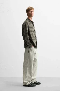 Hot SOBRECAMISA CUADROS PIERCING Hombre Sobrecamisas