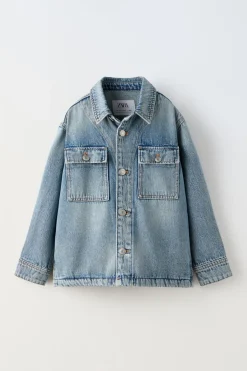 Niños ZARA 6 - 14 Años·Camisas / Sobrecamisas<SOBRECAMISA DENIM