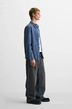 New SOBRECAMISA DENIM Hombre Sobrecamisas