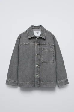Niños ZARA 6 - 14 Años·Camisas / Sobrecamisas<SOBRECAMISA DENIM