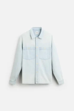 Sale SOBRECAMISA DENIM BOLSILLOS Hombre Sobrecamisas