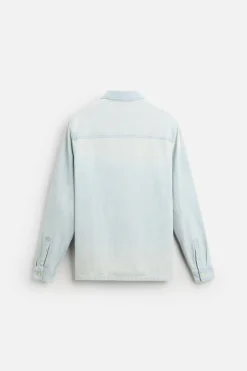 Sale SOBRECAMISA DENIM BOLSILLOS Hombre Sobrecamisas