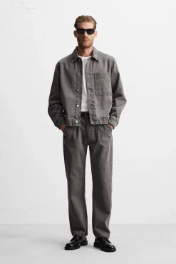 New SOBRECAMISA DENIM BOLSILLO Hombre Sobrecamisas