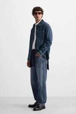 Clearance SOBRECAMISA DENIM BOLSILLOS Hombre Sobrecamisas