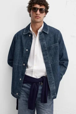 Clearance SOBRECAMISA DENIM BOLSILLOS Hombre Sobrecamisas