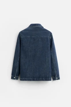 Clearance SOBRECAMISA DENIM BOLSILLOS Hombre Sobrecamisas