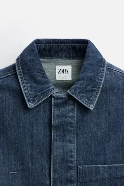 Clearance SOBRECAMISA DENIM BOLSILLOS Hombre Sobrecamisas