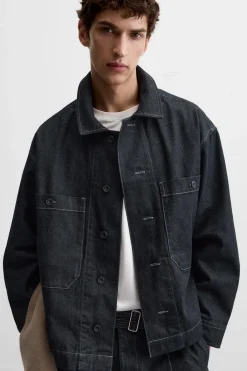 Best SOBRECAMISA DENIM BOLSILLOS Hombre Sobrecamisas