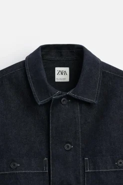 Best SOBRECAMISA DENIM BOLSILLOS Hombre Sobrecamisas