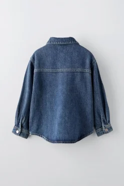 Niños ZARA 6 - 14 Años·Abrigos|6 - 14 Años·Total Look<SOBRECAMISA DENIM BORDADO