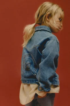 Niños ZARA 1½ - 6 Años·Camisas|1½ - 6 Años·Jeans / Denim<SOBRECAMISA DENIM BORDADOS