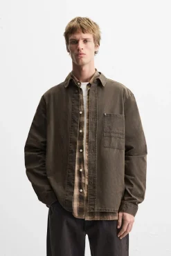 Clearance SOBRECAMISA EFECTO ENCERADO Hombre Sobrecamisas