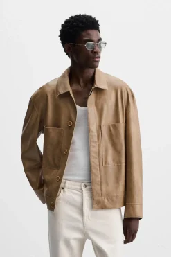 Online SOBRECAMISA EFECTO PIEL Hombre Sobrecamisas