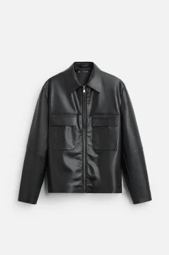 Discount SOBRECAMISA EFECTO PIEL Hombre Sobrecamisas