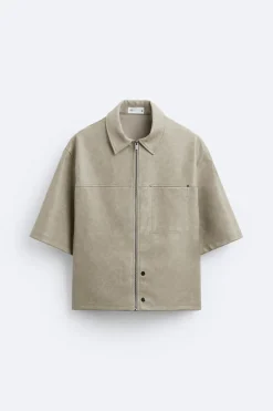 Discount SOBRECAMISA EFECTO PIEL LAVADA Hombre Sobrecamisas