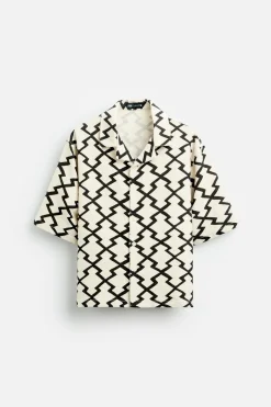 Fashion SOBRECAMISA ESTAMPADO GEOMÉTRICO Hombre Camisas|Sobrecamisas