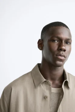 Sale SOBRECAMISA FLUIDA Hombre Camisas|Sobrecamisas