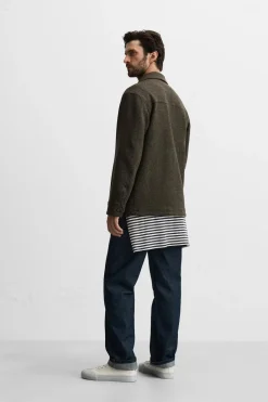 New SOBRECAMISA LANA BOLSILLOS Hombre Sobrecamisas