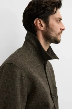 New SOBRECAMISA LANA BOLSILLOS Hombre Sobrecamisas